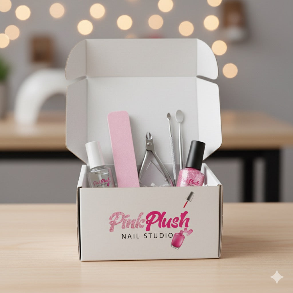 Pink Plush Mini Nail  Kit