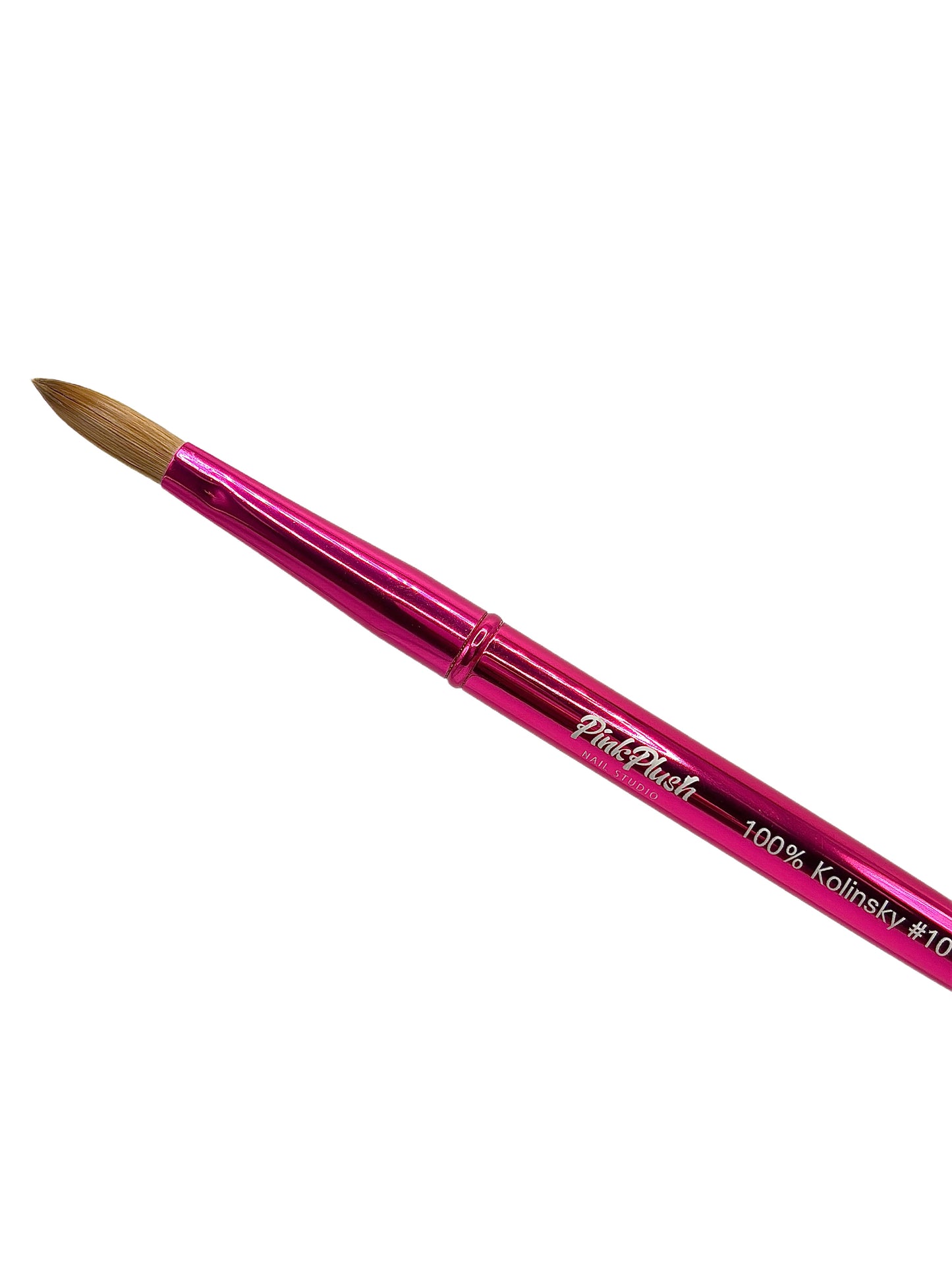 Pink Plush Acrylic Nail Brush